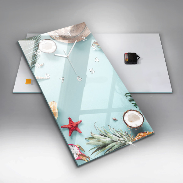 Vertikale Uhr mit motiv Sommer Komposition