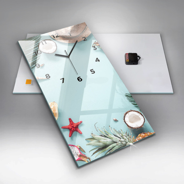 Vertikale Uhr mit motiv Sommer Komposition