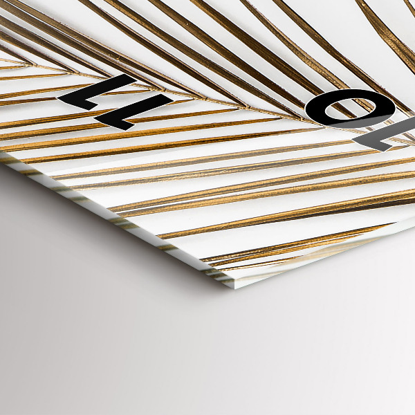 Vertikale Uhr mit motiv Tropische Blätter