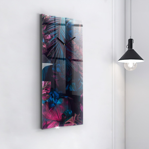 Vertikale Uhr mit motiv Exotische Blumen