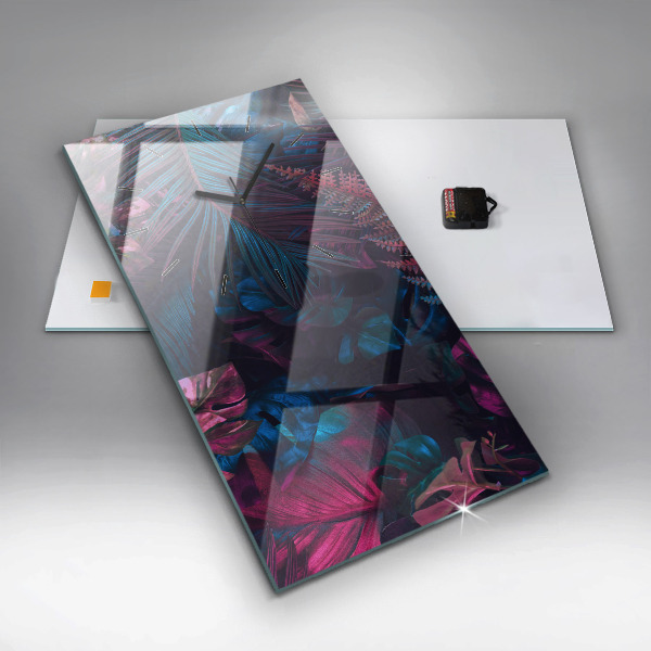 Vertikale Uhr mit motiv Exotische Blumen