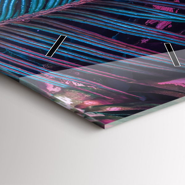 Vertikale Uhr mit motiv Exotische Blumen