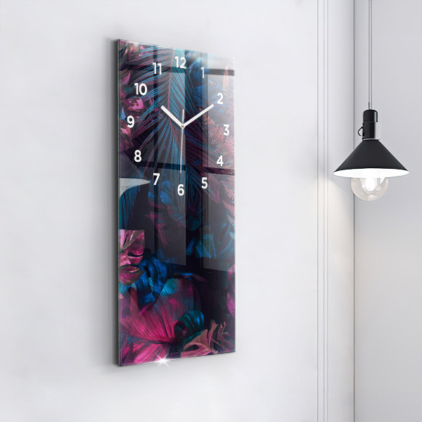 Vertikale Uhr mit motiv Exotische Blumen