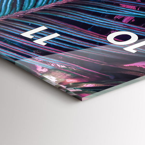 Vertikale Uhr mit motiv Exotische Blumen