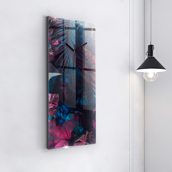 Vertikale Uhr mit motiv Exotische Blumen