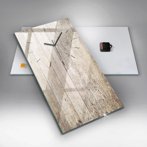 Vertikale Uhr mit motiv Holztafeln