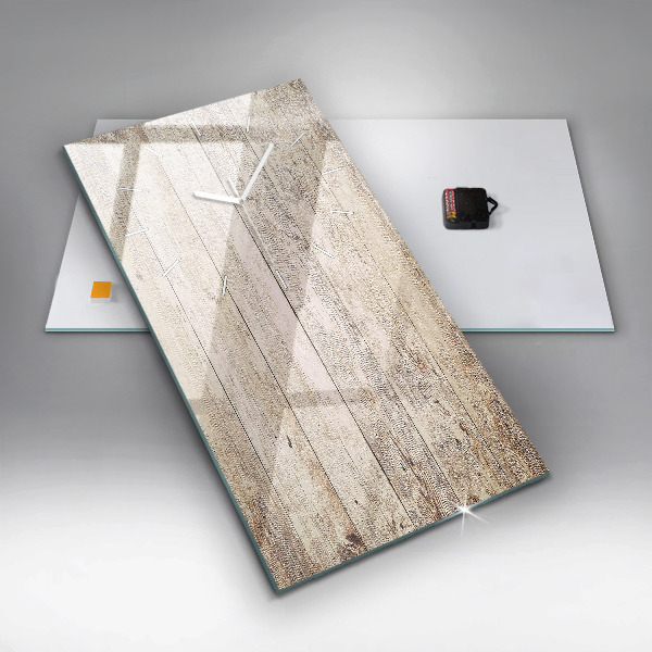 Vertikale Uhr mit motiv Holztafeln