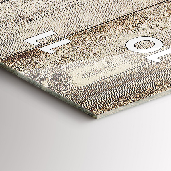 Vertikale Uhr mit motiv Holztafeln