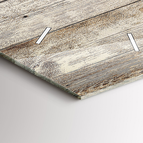 Vertikale Uhr mit motiv Holztafeln