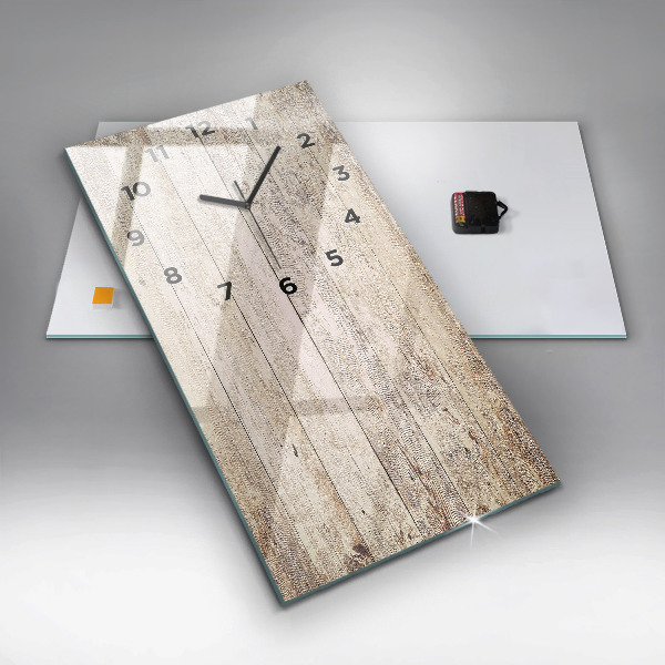 Vertikale Uhr mit motiv Holztafeln