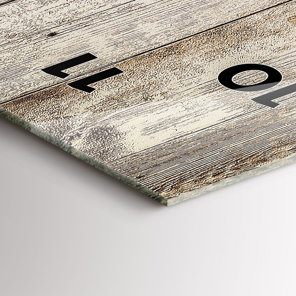 Vertikale Uhr mit motiv Holztafeln