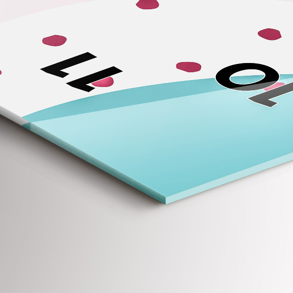 Vertikale Uhr Pastell Abstraktion