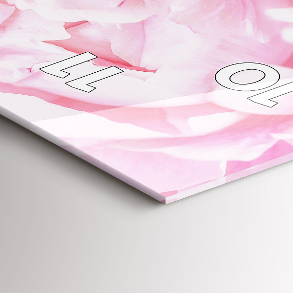 Vertikale Uhr mit motiv Blühende Blumen