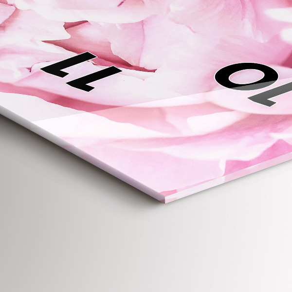 Vertikale Uhr mit motiv Blühende Blumen