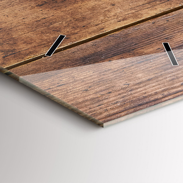 Vertikale Uhr mit motiv Rustikales Holz