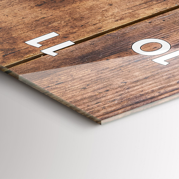 Vertikale Uhr mit motiv Rustikales Holz