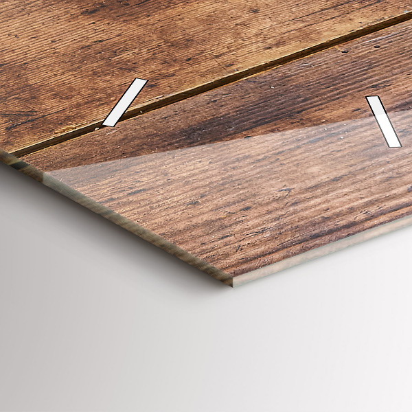 Vertikale Uhr mit motiv Rustikales Holz