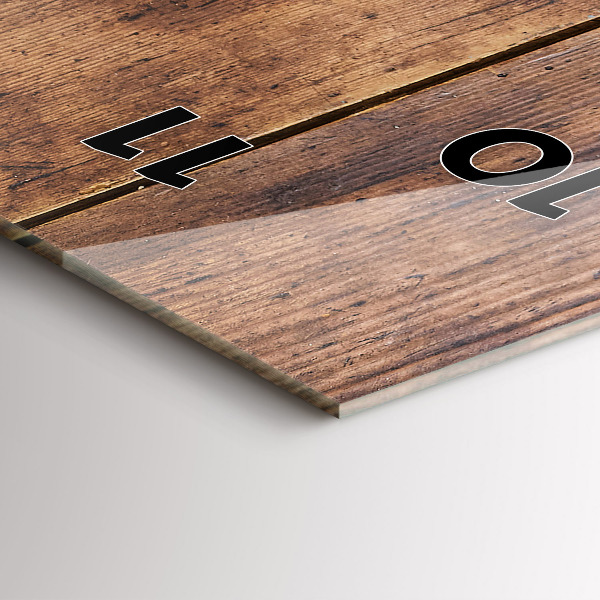 Vertikale Uhr mit motiv Rustikales Holz