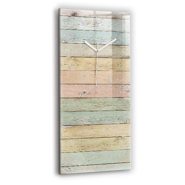 Vertikale Uhr Farbige Bretter
