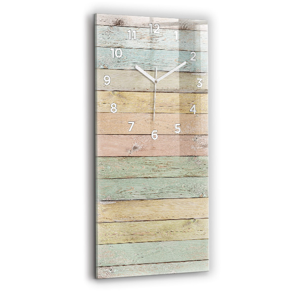 Vertikale Uhr Farbige Bretter