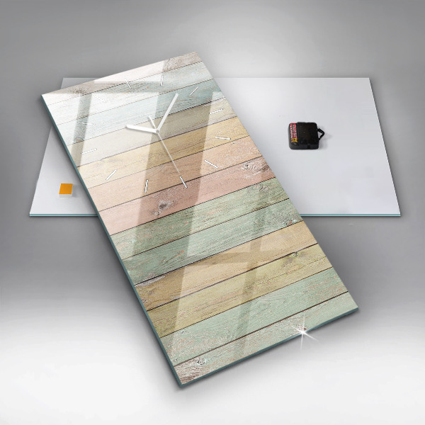 Vertikale Uhr Farbige Bretter