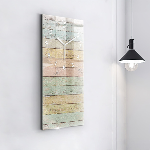 Vertikale Uhr Farbige Bretter