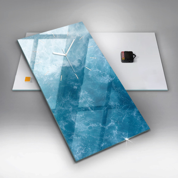 Vertikale Uhr mit motiv Meerwasser