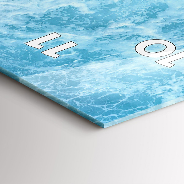 Vertikale Uhr mit motiv Meerwasser