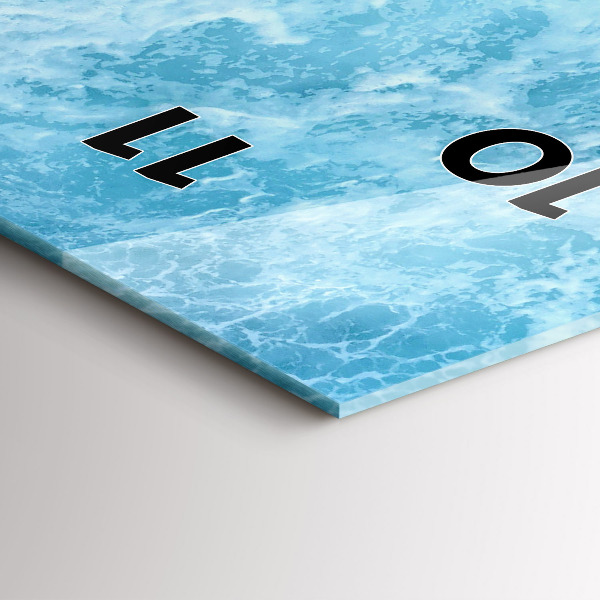 Vertikale Uhr mit motiv Meerwasser