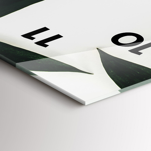 Vertikale Uhr mit motiv Rahmen aus Blättern