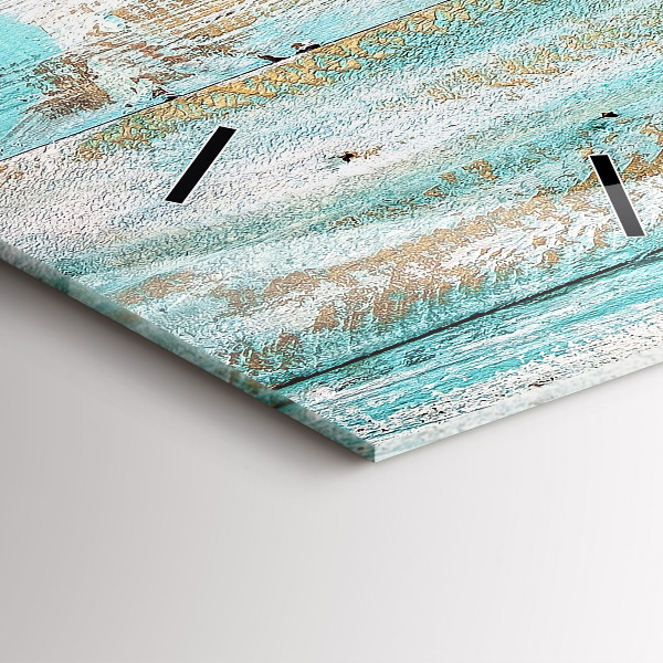 Vertikale Uhr Blaue Bretter