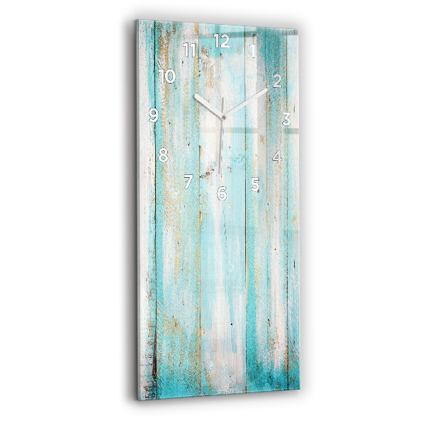Vertikale Uhr Blaue Bretter