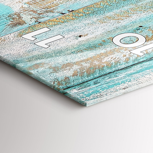 Vertikale Uhr Blaue Bretter