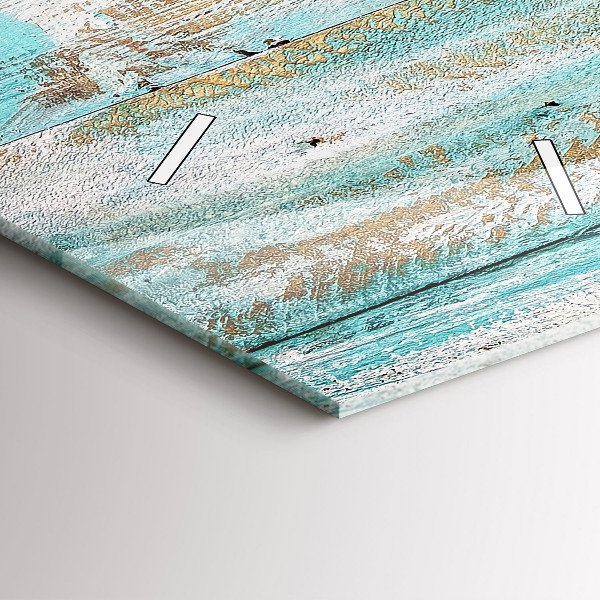 Vertikale Uhr Blaue Bretter