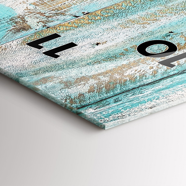 Vertikale Uhr Blaue Bretter