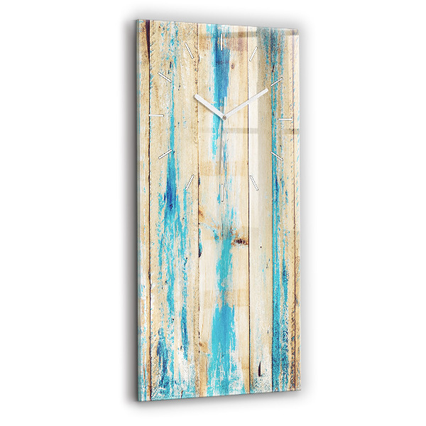 Vertikale Uhr mit motiv Zerkratztes Holz