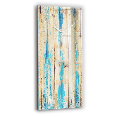 Vertikale Uhr mit motiv Zerkratztes Holz