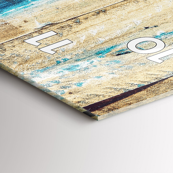 Vertikale Uhr mit motiv Zerkratztes Holz