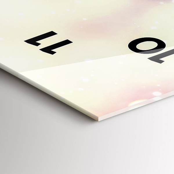 Vertikale Uhr mit motiv Frühlingsblumen