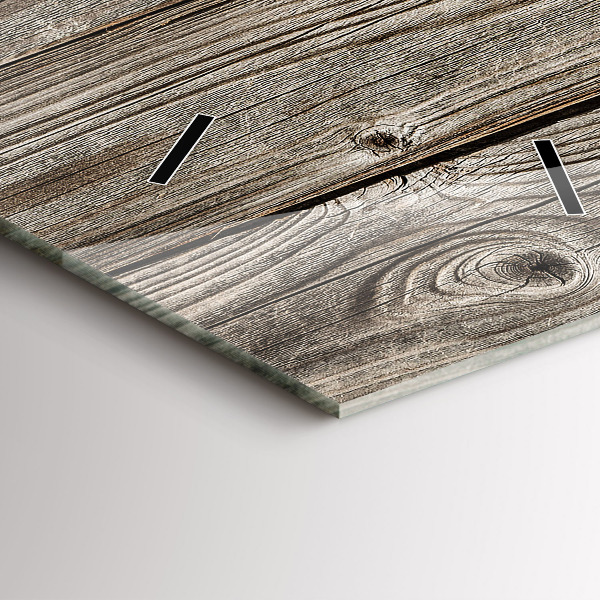 Vertikale Uhr Sonnenblumen auf den Brettern