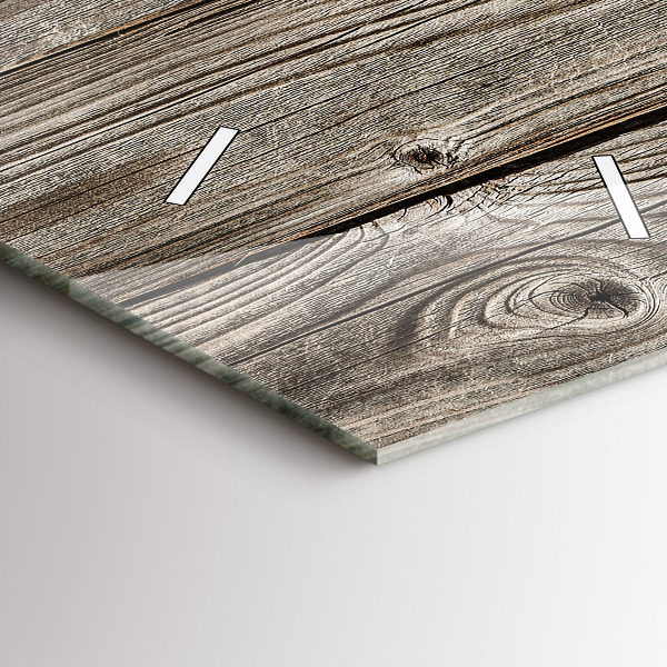 Vertikale Uhr Sonnenblumen auf den Brettern