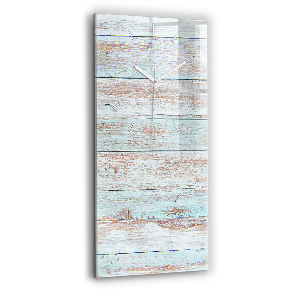 Vertikale Uhr mit motiv Pastellfarbenes Holz