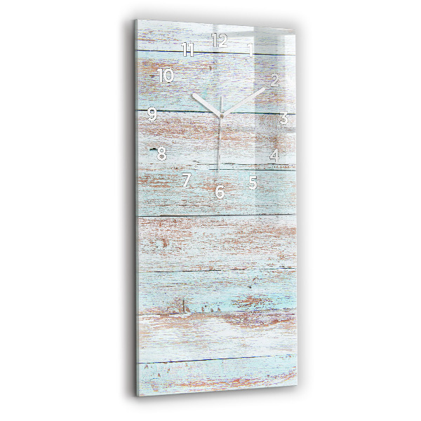 Vertikale Uhr mit motiv Pastellfarbenes Holz