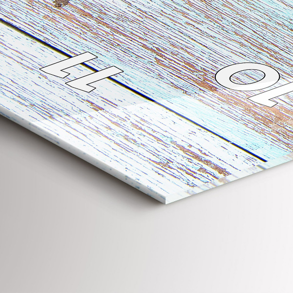 Vertikale Uhr mit motiv Pastellfarbenes Holz