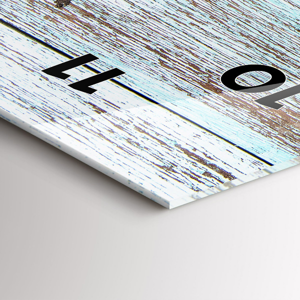 Vertikale Uhr mit motiv Pastellfarbenes Holz