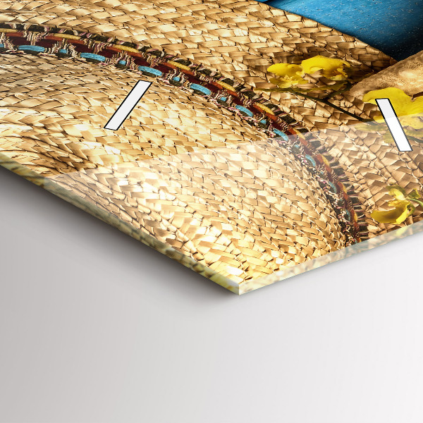 Vertikale Uhr mit motiv Strandzubehör und Tafeln