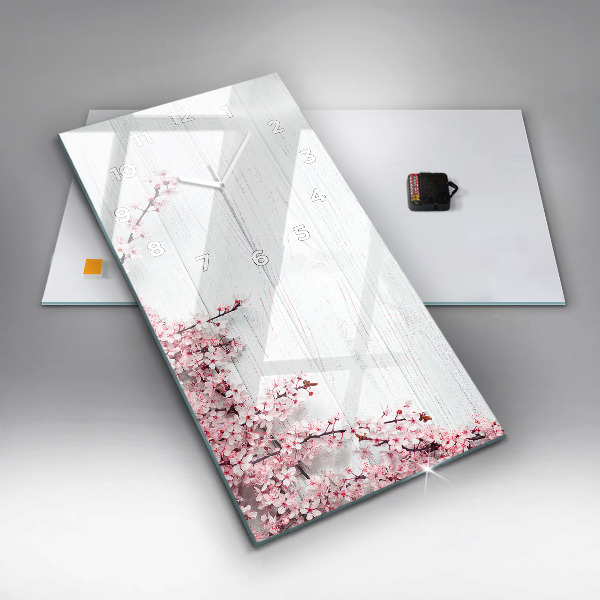 Vertikale Uhr Frühlingsblumen