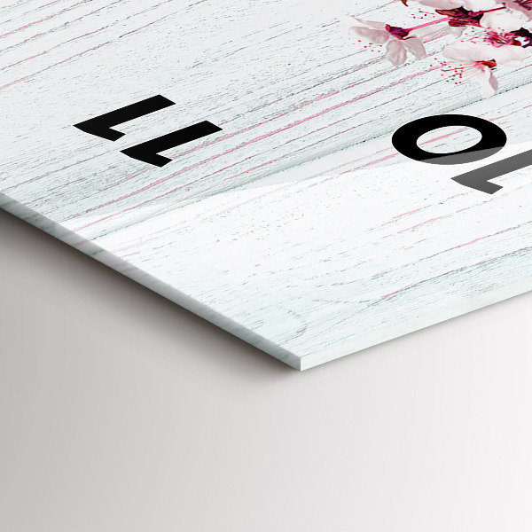 Vertikale Uhr Frühlingsblumen