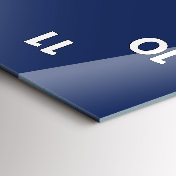 Vertikale Uhr mit motiv Marineblau