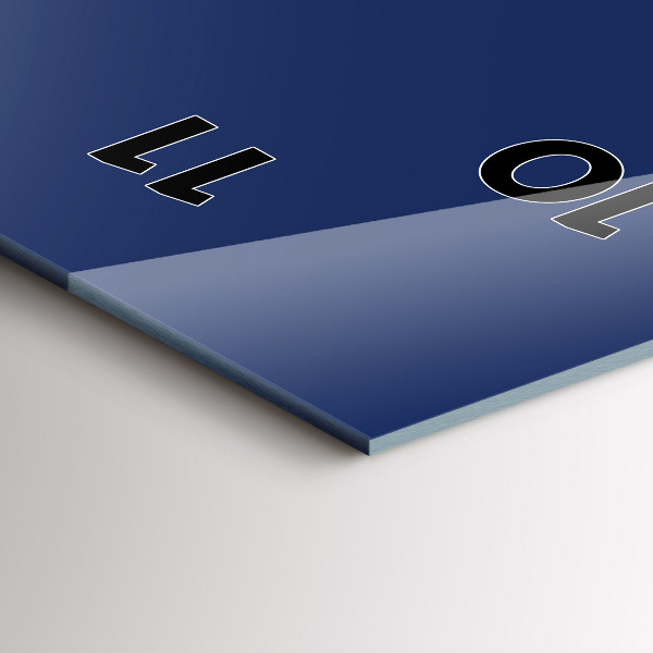 Vertikale Uhr mit motiv Marineblau